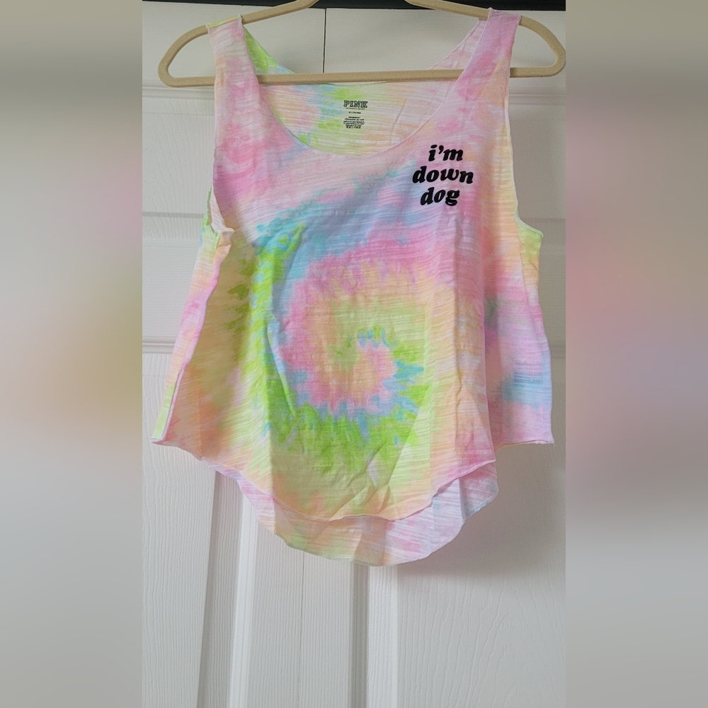 PINK Victoria's Secret Multicolor Tie-Dye Tank Top